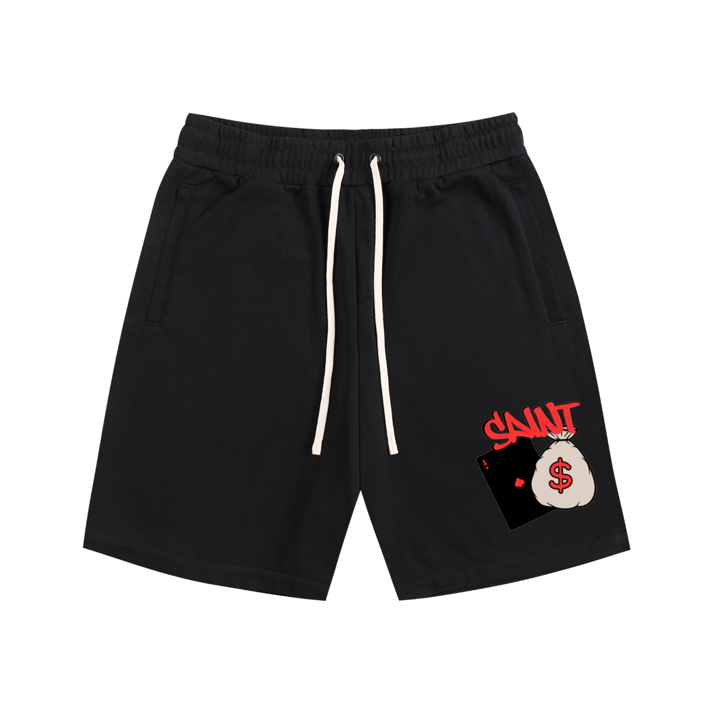 Saint “Money In Da Bag” Shorts Red