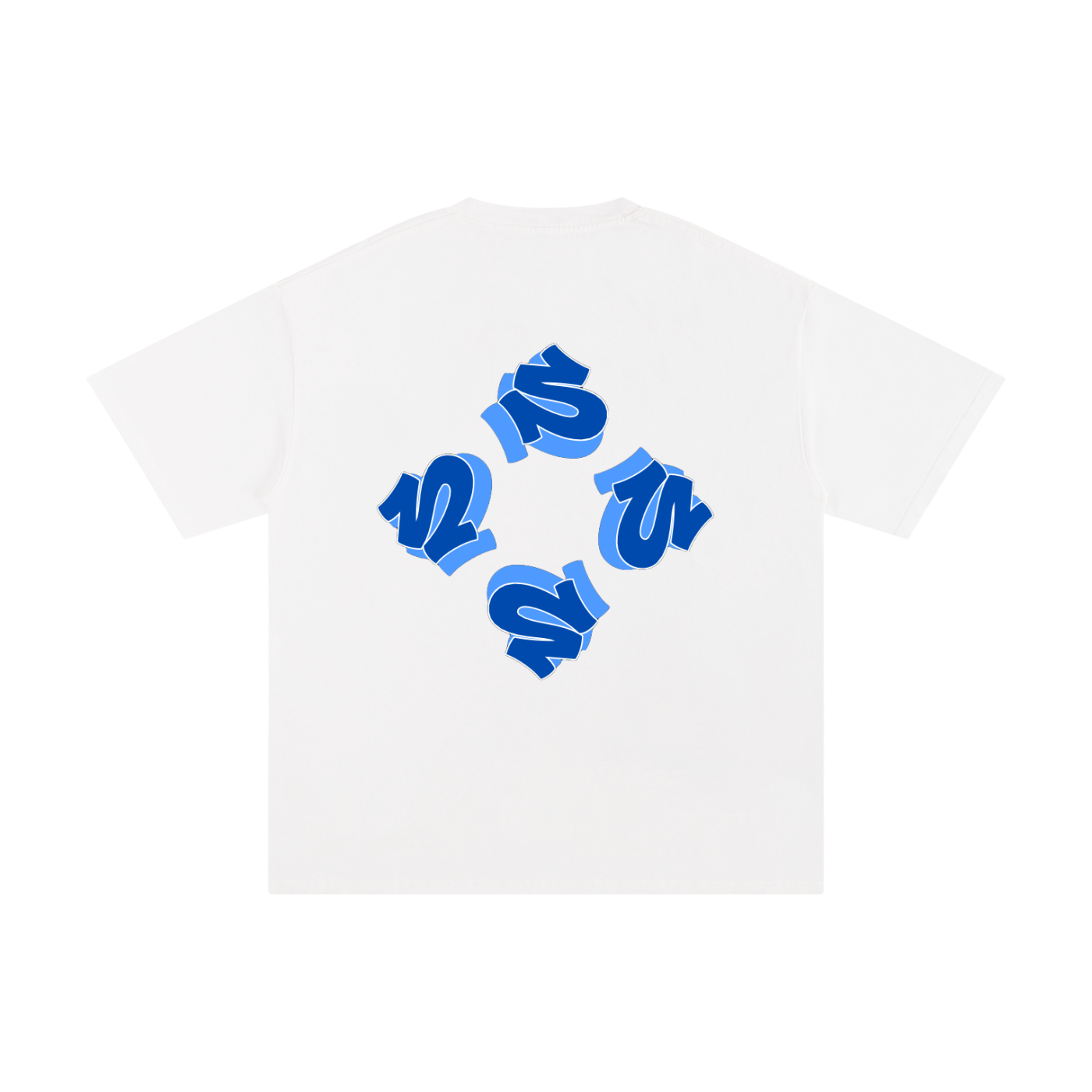 Saint “Spiral Blue” White Tee