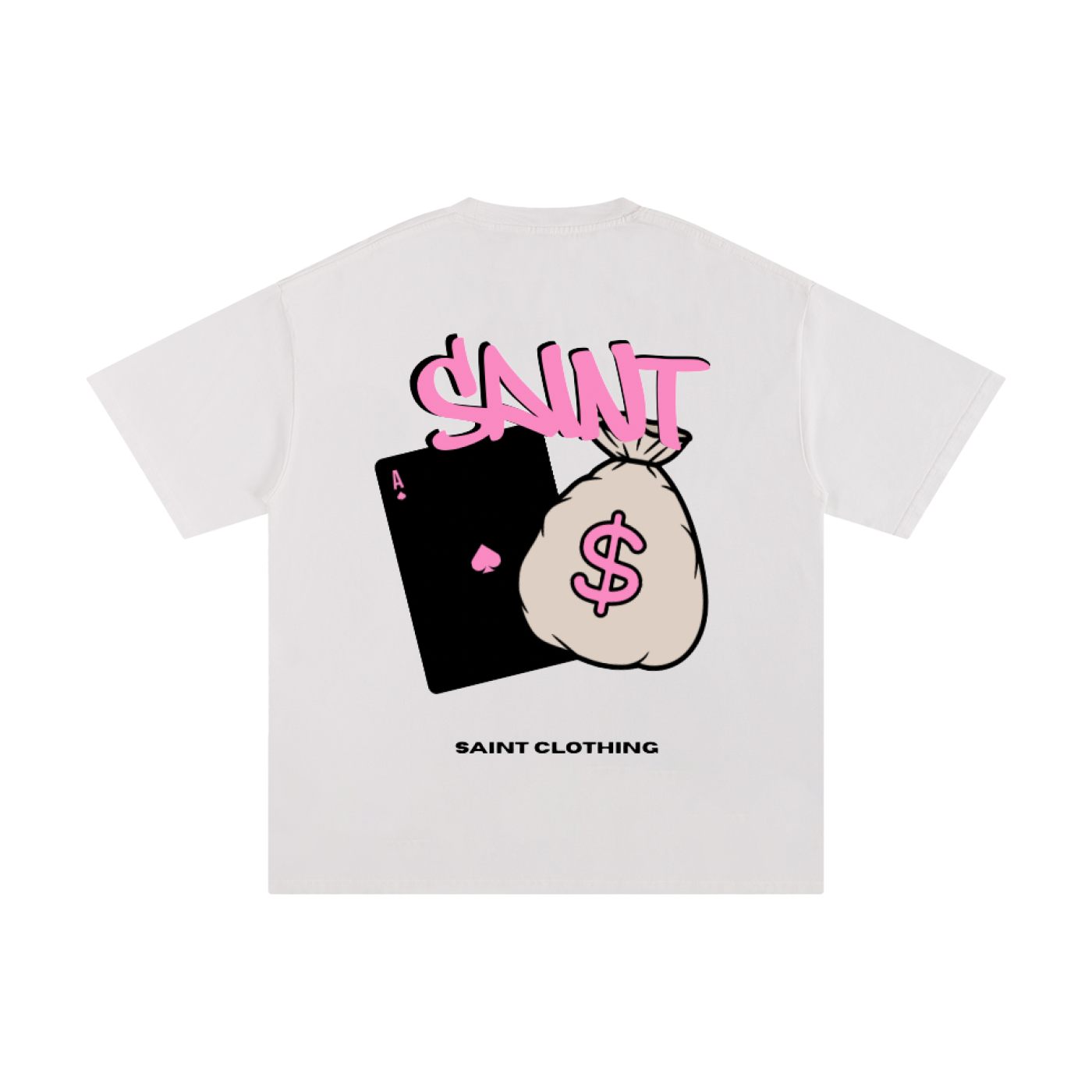 Saint “Money In Da Bag” Tee Pink