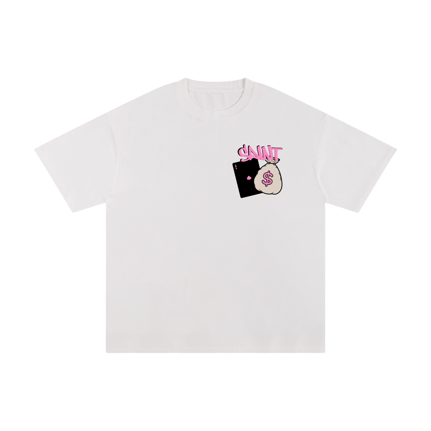 Saint “Money In Da Bag” Tee Pink